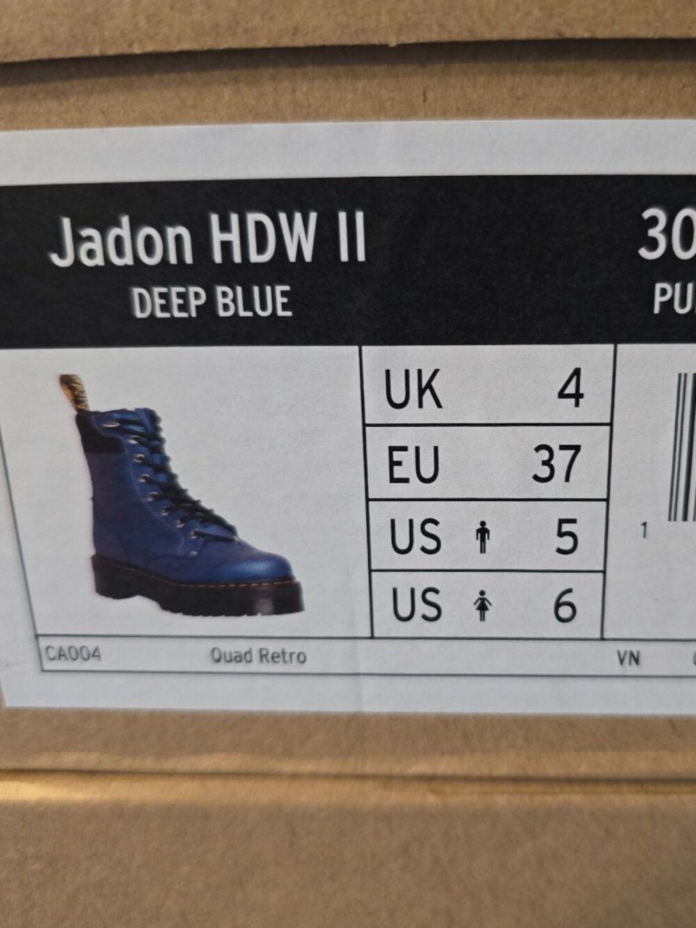 Dr. Martens Jadon II Hardware HDW Platforms Deep Blue Women's Sz 6 US NEW - Picture 10 of 16